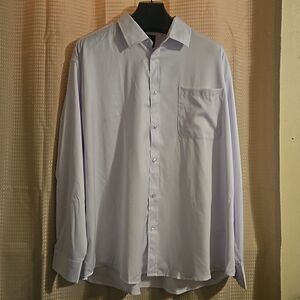 FLEX LUXURY MEN BUTTON UP SHIRT WHITE